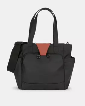 Черная сумка для покупок из прорезиненного полиуретана Caminatta