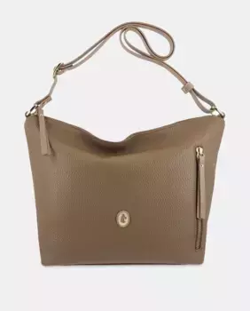 Черная сумка-хобо El Potro, цвет Camel