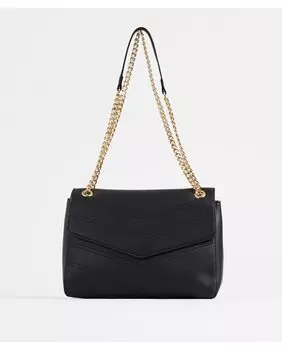 Черная сумка на плечо с ручкой-цепочкой PACOMARTINEZ, черный