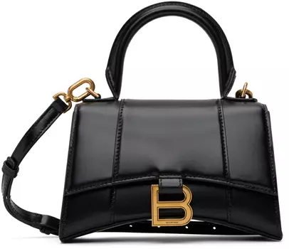 Черная сумка «Песочные часы» размера XS Balenciaga, цвет Black
