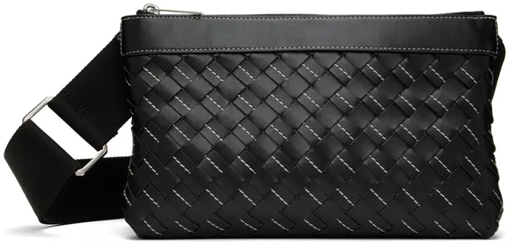 Черная сумка-трансформер Intrecciato Bottega Veneta