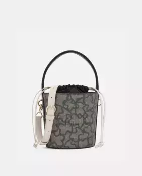 Черная сумка-ведро Mini Kaos Icon с логотипом Tous