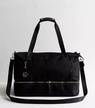 Черная сумка выходного дня на молнии New Look, черный