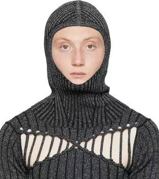 Черная светоотражающая балаклава Dion Lee