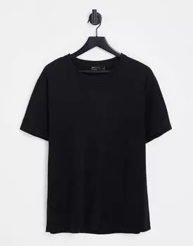 Черная свободная футболка ASOS DESIGN