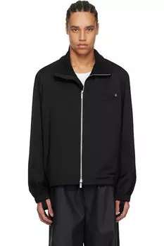 Черная свободная шерстяная куртка-бомбер Helmut Lang