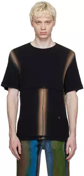 Черная термодетская футболка Eckhaus Latta