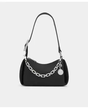 Черная текстильная сумка через плечо на молнии Aldo, черный