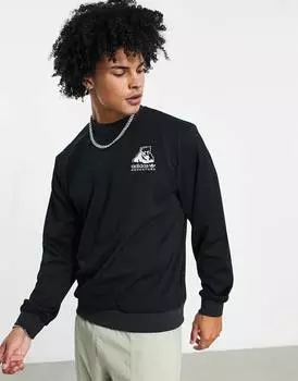 Черная толстовка adidas Originals Adventure с изображением белого медведя