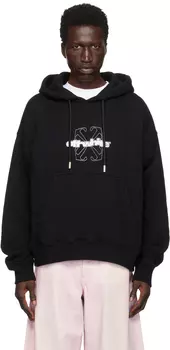 Черная толстовка Flock Arrow Skate Off-White