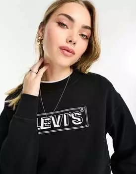 Черная толстовка Levi's с логотипом boxtab