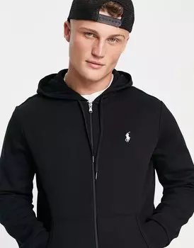 Черная толстовка на молнии с логотипом игрока Polo Ralph Lauren