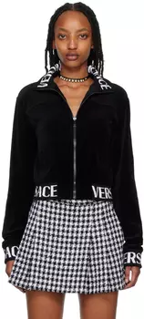 Черная толстовка на молнии Versace