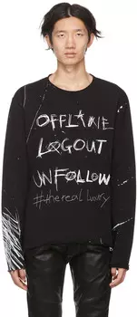 Черная толстовка Offline Balmain