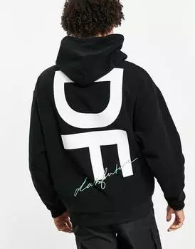 Черная толстовка оверсайз из полярного флиса с крупным принтом на спине ASOS Dark Future