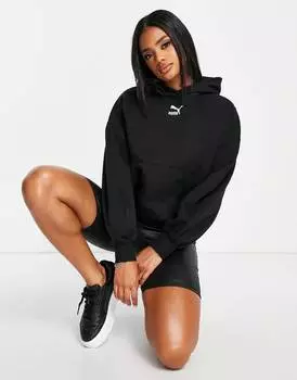 Черная толстовка оверсайз Puma classics