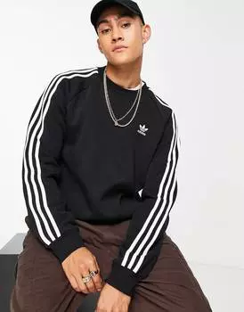 Черная толстовка с 3 полосками adidas Originals adicolor