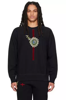 Черная толстовка с аппликацией BENTGABLENITS