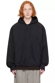 Черная толстовка с большим карманом Juun.J