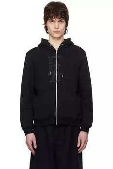 Черная толстовка с капюшоном «AE» AARON ESH