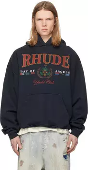 Черная толстовка с капюшоном «Bay Of Angels Yacht Club» Rhude