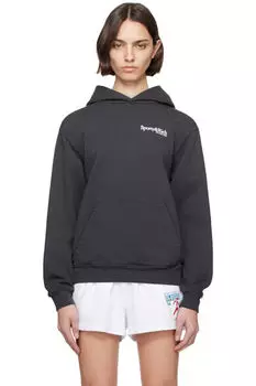 Черная толстовка с капюшоном HWCNY Sporty & Rich