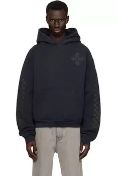 Черная толстовка с капюшоном и логотипом «Rhude»