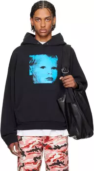 Черная толстовка с капюшоном Kelly Vintage Washed Still Kelly