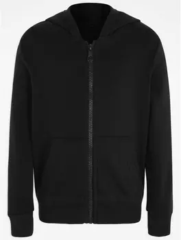 Черная толстовка с капюшоном на молнии George., черный