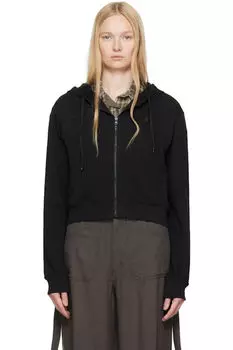 Черная толстовка с капюшоном на молнии Lounge OPEN YY