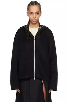 Черная толстовка с капюшоном на молнии OUR LEGACY