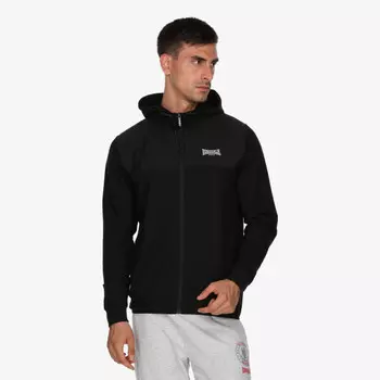 Черная толстовка с капюшоном на молнии во всю длину Lonsdale, черный