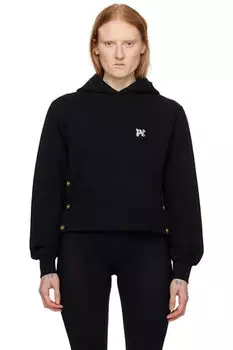 Черная толстовка с капюшоном на пуговицах Palm Angels