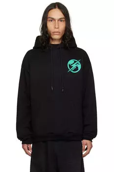 Черная толстовка с капюшоном на шнурке Members of the Rage