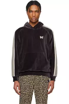 Черная толстовка с капюшоном NEEDLES