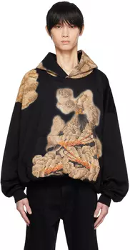 Черная толстовка с капюшоном «Вулкан» Wooyoungmi