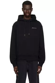 Черная толстовка с капюшоном «Вышитая толстовка» JACQUEMUS