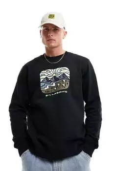 Черная толстовка с круглым вырезом Billabong Shine