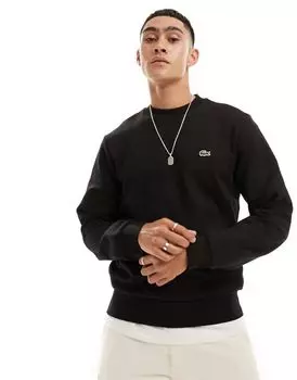 Черная толстовка с логотипом Lacoste