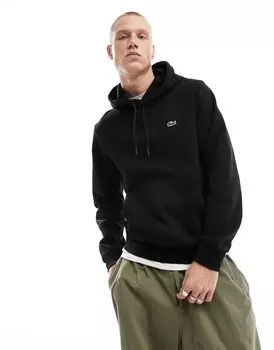 Черная толстовка с логотипом Lacoste