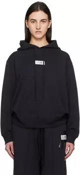 Черная толстовка с логотипом MM6 Maison Margiela