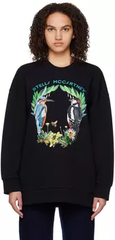 Черная толстовка с логотипом The Bird Crest Stella McCartney