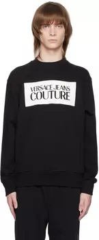 Черная толстовка с принтом Versace Jeans Couture