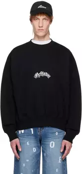 Черная толстовка с принтом We11done