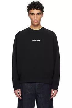 Черная толстовка с вышивкой «Maison Kitsun» свободного кроя с рукавами реглан