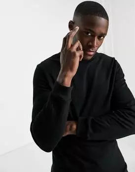 Черная толстовка с высоким воротником ASOS DESIGN - ЧЕРНЫЙ