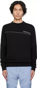 Черная толстовка со светоотражающим эффектом Balmain