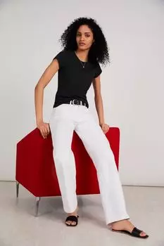 Черная тонкая футболка Essentials из натурального хлопка Baukjen, черный