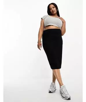 Черная юбка-карандаш из джерси ASOS DESIGN Curve ASOS Curve