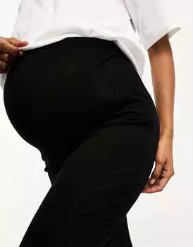 Черная юбка максиколонна ASOS DESIGN Maternity